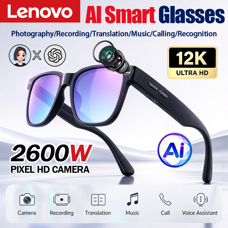 Smart Glasses Lens - Умные очки Lenovo AI 12KHD 2600W